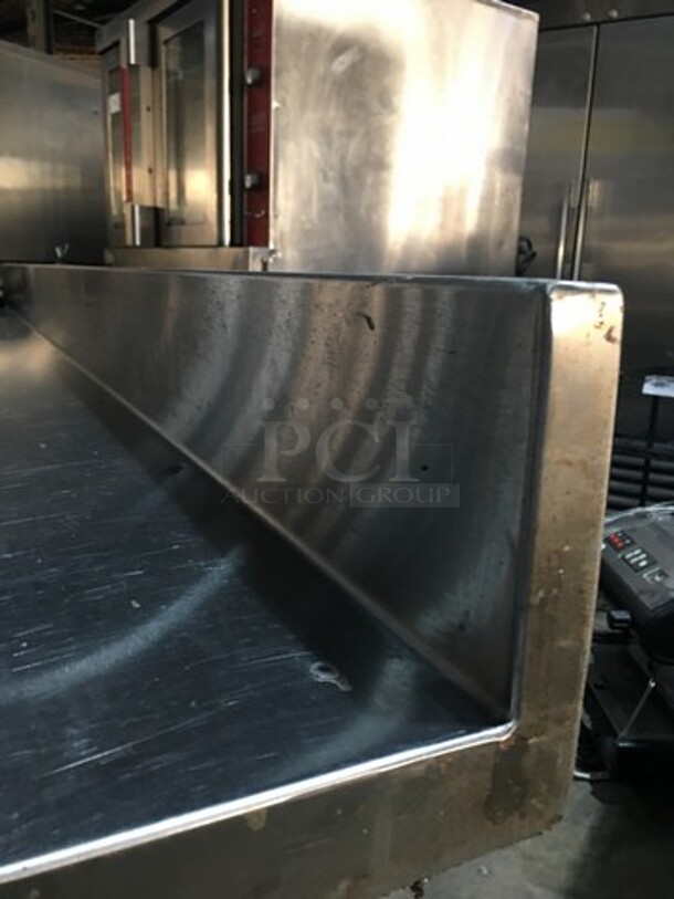 Duke Commercial Work/Prep Table! With Underneath Storage Space! With Backsplash! All Stainless Steel! Model 4165RM! On Legs! - Image 7 of 8