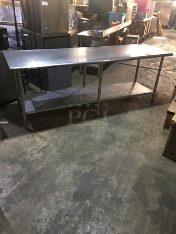 Duke Commercial Work/Prep Table! With Underneath Storage Space! All Stainless Steel! Model 416M! On Legs!