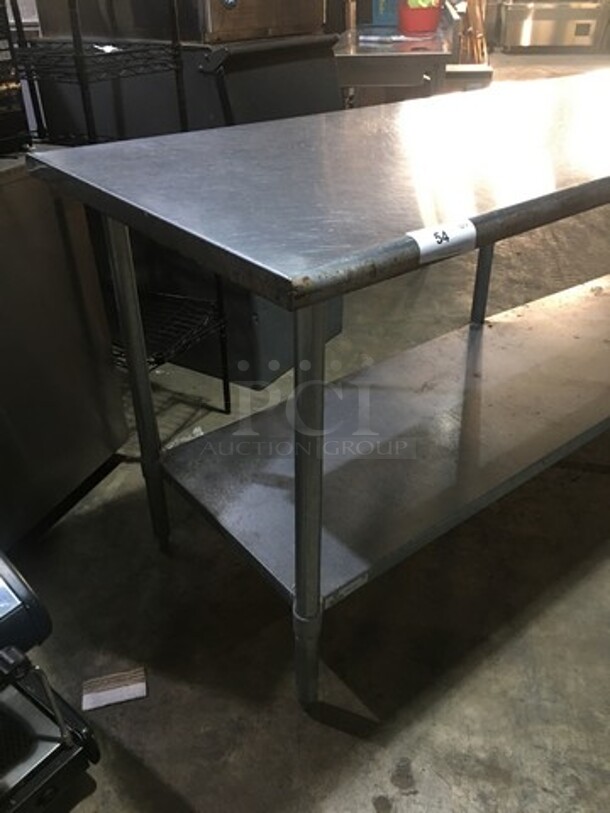 Duke Commercial Work/Prep Table! With Underneath Storage Space! All Stainless Steel! Model 416M! On Legs! - Image 2 of 7