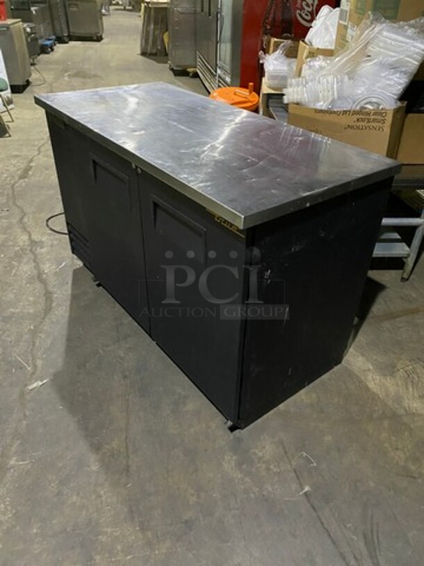 True Commercial Refrigerated 2 Door Bar Back! With Poly Coated Racks! With Stainless Steel Work Top! - Image 2 of 8