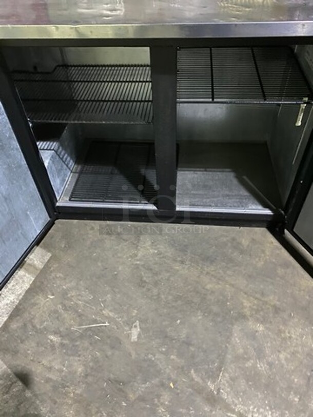 True Commercial Refrigerated 2 Door Bar Back! With Poly Coated Racks! With Stainless Steel Work Top! - Image 6 of 8