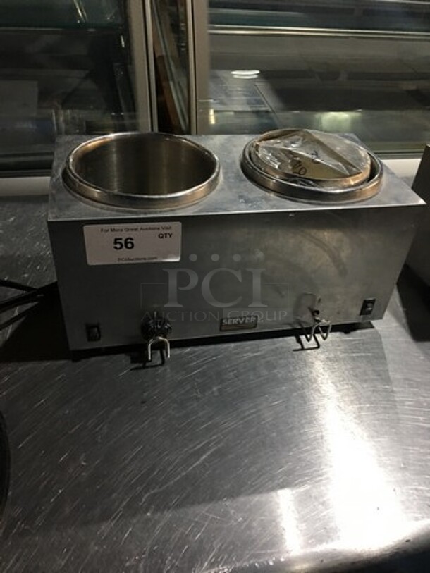 Server Commercial Countertop 2 Well Soup/Sauce Warmer! All Stainless Steel! Model TWINFS! 120V! - Image 1 of 11