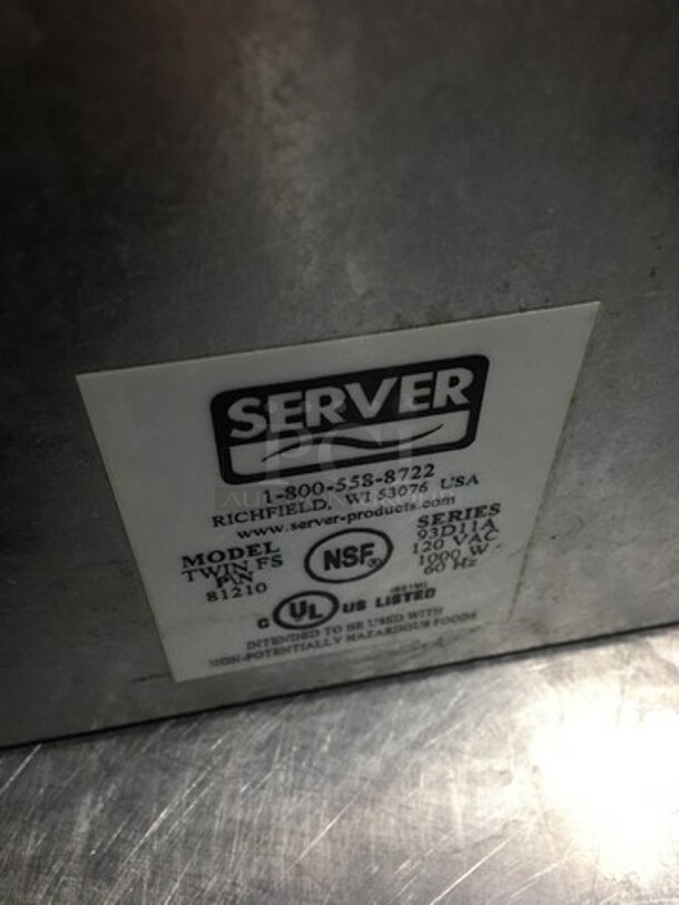Server Commercial Countertop 2 Well Soup/Sauce Warmer! All Stainless Steel! Model TWINFS! 120V! - Image 9 of 11