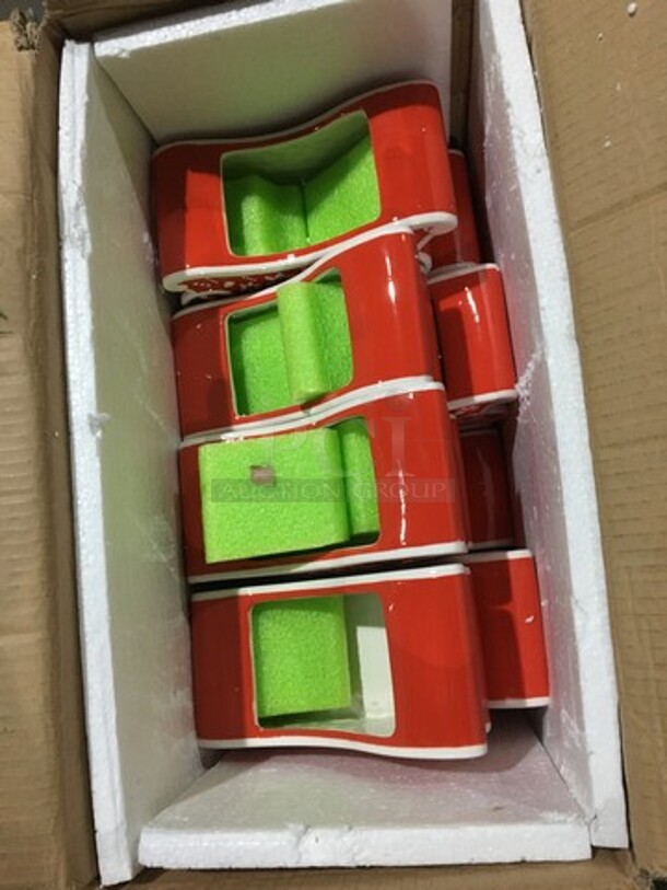 NICE! ALL ONE MONEY! Ceramic "Santa's Sleigh" Arrangement Holder! - Image 2 of 7