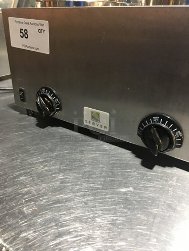 Server Commercial Countertop 2 Well Soup/Sauce Warmer! All Stainless Steel! Model TWINFS! 120V! - Image 5 of 8