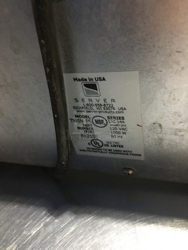 Server Commercial Countertop 2 Well Soup/Sauce Warmer! All Stainless Steel! Model TWINFS! 120V! - Image 6 of 8