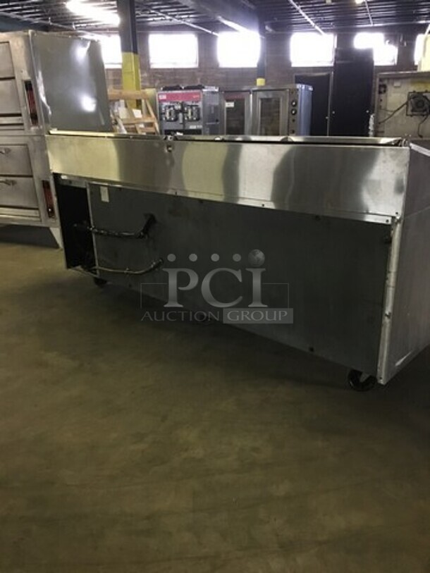 Randell Refrigerated Pizza Prep Table! With 3 Door Storage Underneath! Model 8395N Serial T16614-! 115V 1 Phase! On Commercial Casters!
 - Image 3 of 11