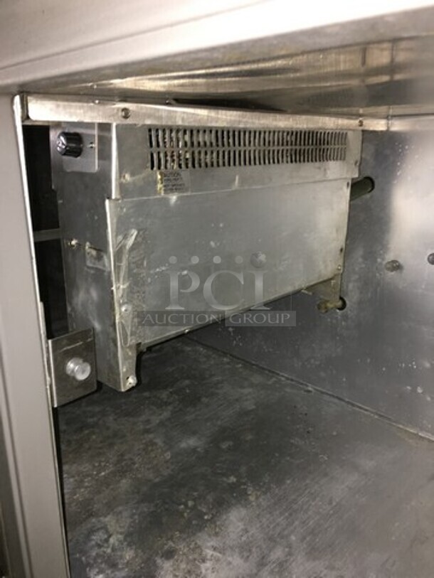 Randell Refrigerated Pizza Prep Table! With 3 Door Storage Underneath! Model 8395N Serial T16614-! 115V 1 Phase! On Commercial Casters!
 - Image 7 of 11