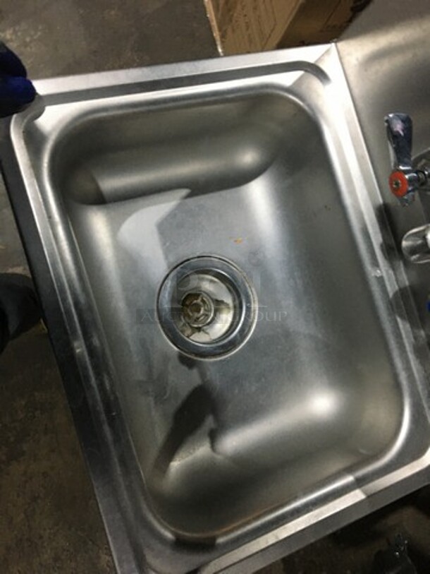 Advance Tabco Commercial Wall Mount Hand Sink! With Faucet! All Stainless Steel! Model 7PS60!  - Image 5 of 8