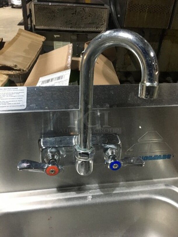 Advance Tabco Commercial Wall Mount Hand Sink! With Faucet! All Stainless Steel! Model 7PS60!  - Image 6 of 8