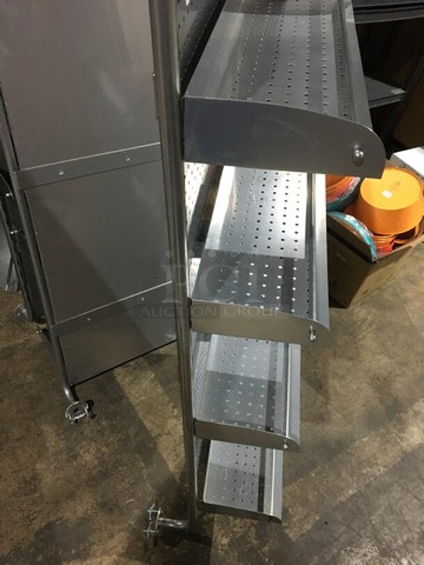 Metal Wall Mount 4 Shelf Display Rack! - Image 2 of 6