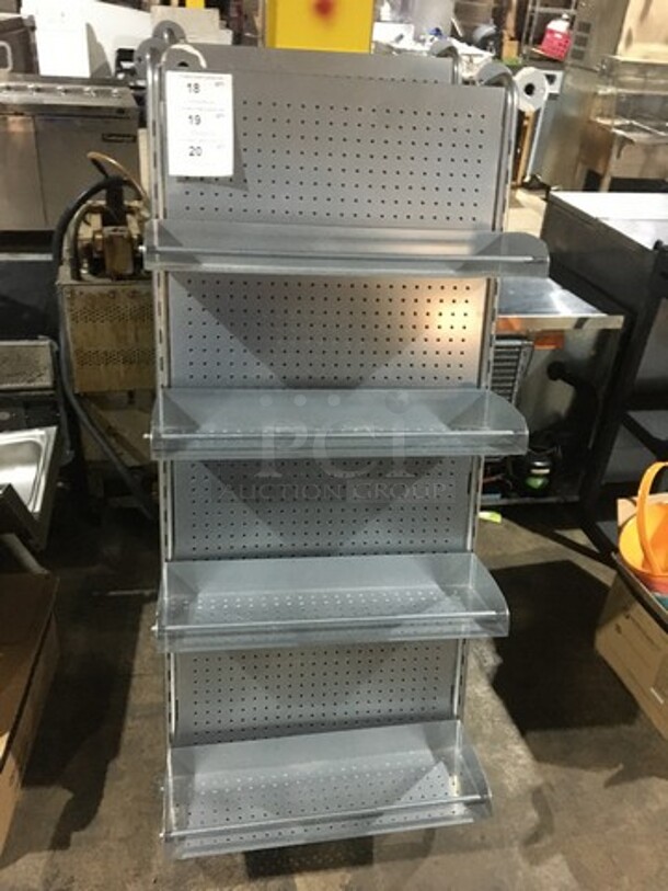 Metal Wall Mount 4 Shelf Display Rack! - Image 5 of 6
