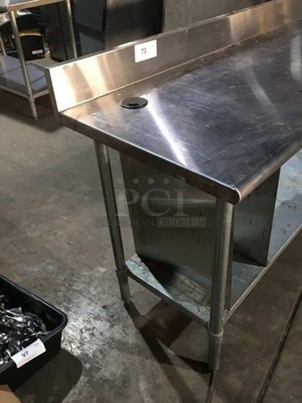 WOW! Duke Commercial Work/Prep Table! With 2 Drawers! With Backsplash! With Underneath Storage Space! All Stainless Steel! On Legs! - Image 3 of 12