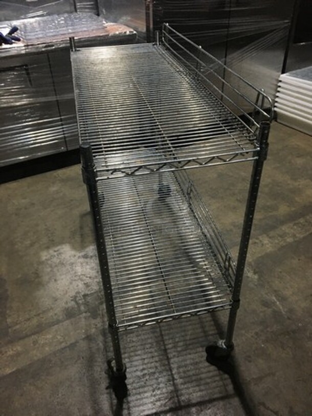 2 Tier Metro Rack! With Backsplash! On Casters! - Image 2 of 8