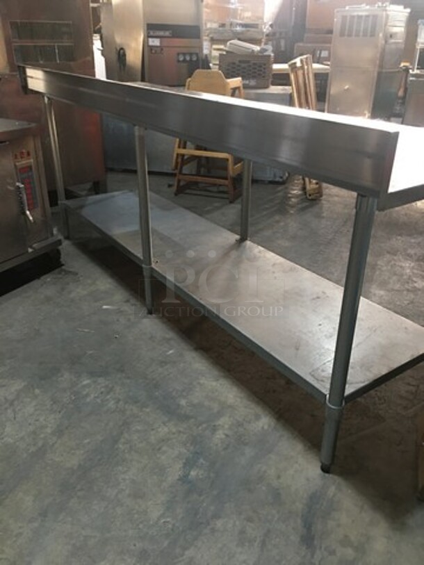 WOW! Duke Commercial Work/Prep Table! With Backsplash! With Underneath Storage Space! All Stainless Steel! Model 4165RM! On Legs! - Image 4 of 8