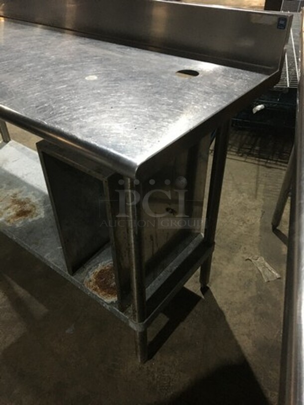 All Stainless Steel Work/Prep Table! With Backsplash! With Underneath Storage Space! On Legs! - Image 2 of 8