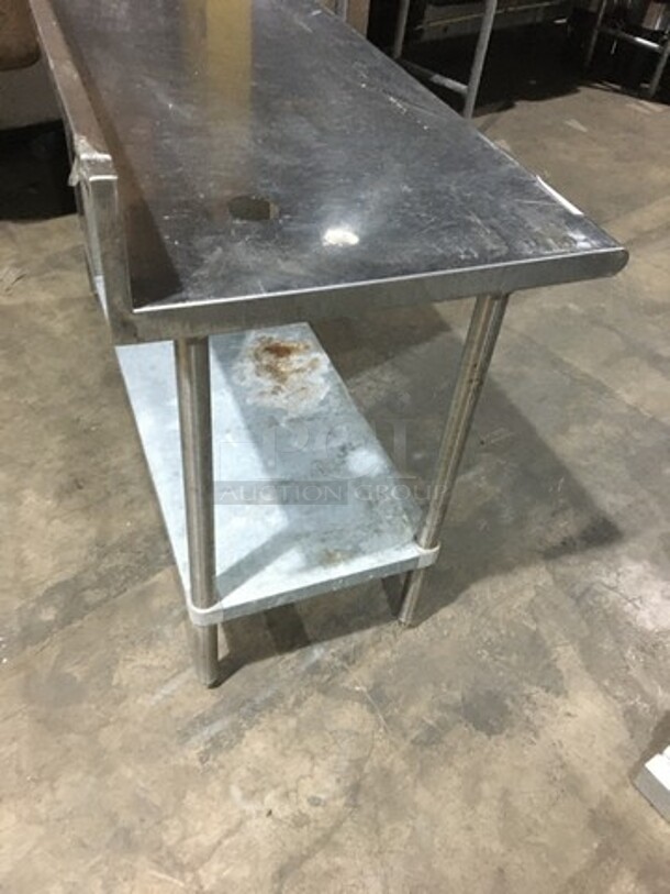 All Stainless Steel Work/Prep Table! With Backsplash! With Underneath Storage Space! On Legs! - Image 4 of 8
