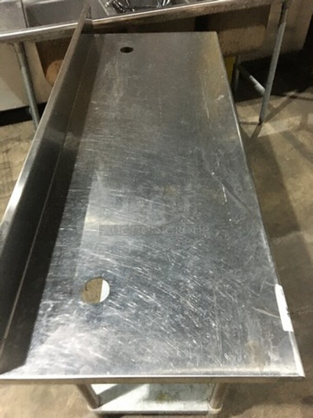 All Stainless Steel Work/Prep Table! With Backsplash! With Underneath Storage Space! On Legs! - Image 5 of 8
