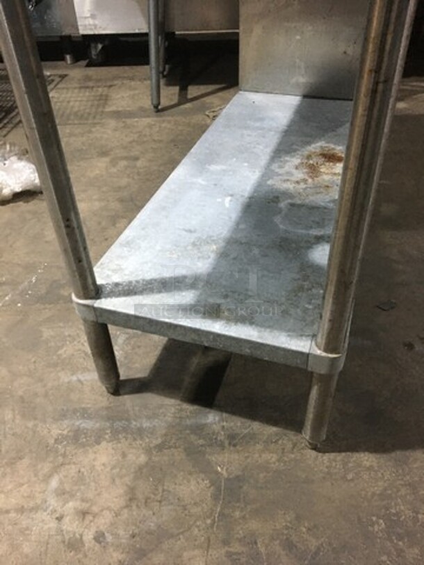 All Stainless Steel Work/Prep Table! With Backsplash! With Underneath Storage Space! On Legs! - Image 7 of 8