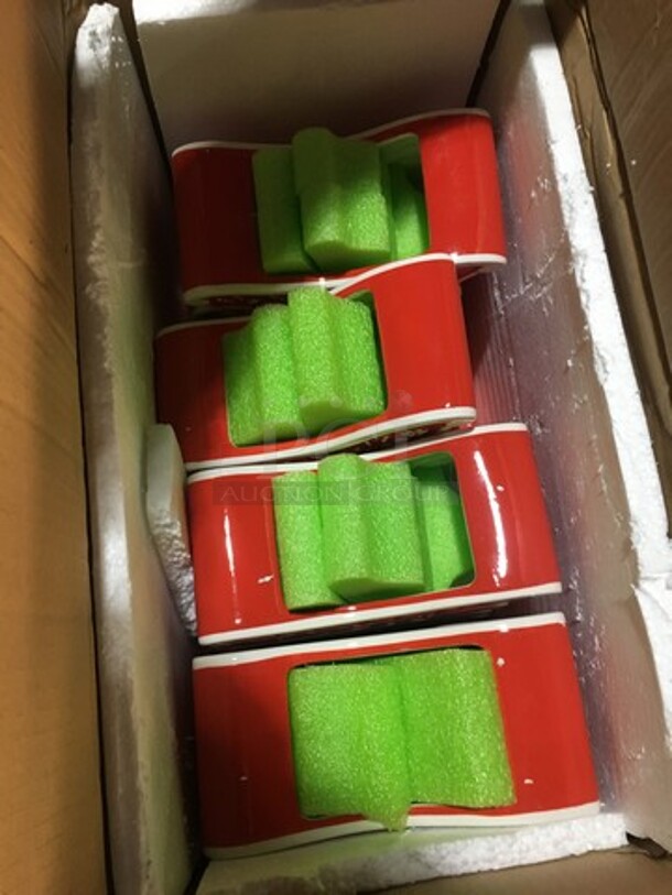 NICE! ALL ONE MONEY! Ceramic "Santa's Sleigh" Arrangement Holder!  - Image 2 of 8