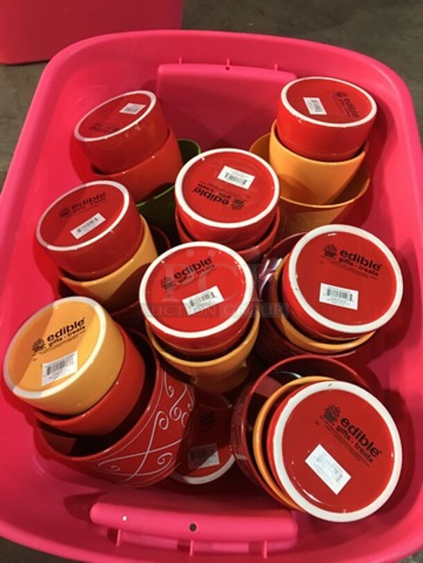 ALL ONE MONEY! Assorted Ceramic Vases! With Sterilite Poly Bin! - Image 2 of 6