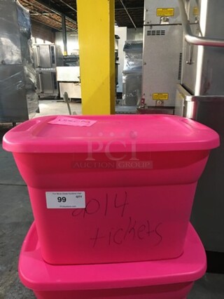 ALL ONE MONEY! Assorted Ceramic Vases & Metal Buckets! With Sterilite Poly Bin!