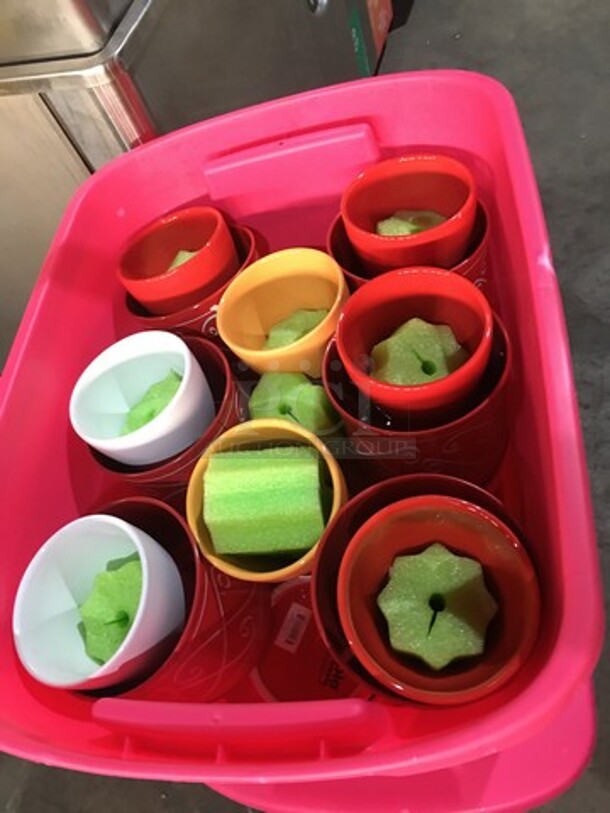 ALL ONE MONEY! Assorted Ceramic Vases & Metal Buckets! With Sterilite Poly Bin! - Image 2 of 9