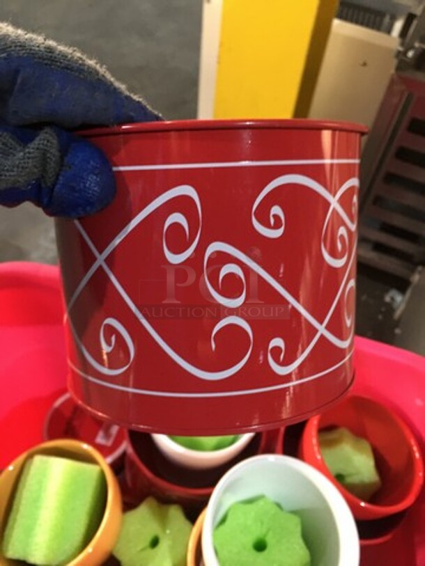 ALL ONE MONEY! Assorted Ceramic Vases & Metal Buckets! With Sterilite Poly Bin! - Image 6 of 9