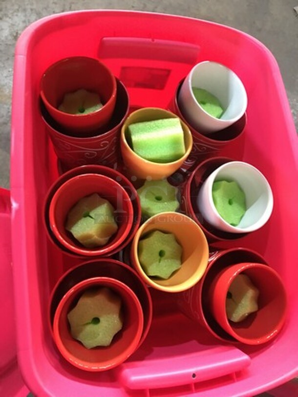 ALL ONE MONEY! Assorted Ceramic Vases & Metal Buckets! With Sterilite Poly Bin! - Image 9 of 9