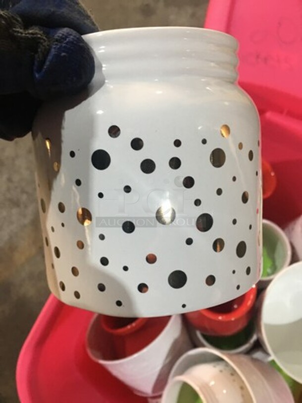 ALL ONE MONEY! Assorted Ceramic Vases & Metal Buckets! With Sterilite Poly Bin! - Image 3 of 11