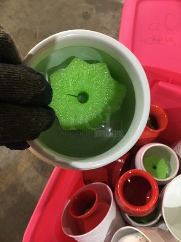 ALL ONE MONEY! Assorted Ceramic Vases & Metal Buckets! With Sterilite Poly Bin! - Image 4 of 11