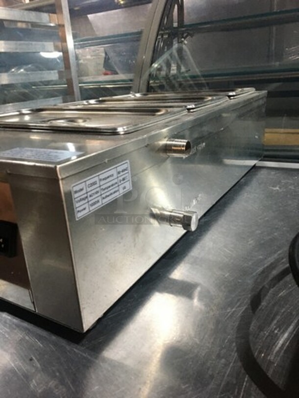 All Stainless Steel Countertop Food Warmer! With Drop In Pans & Lids! Model C2002! 110V! - Image 2 of 9