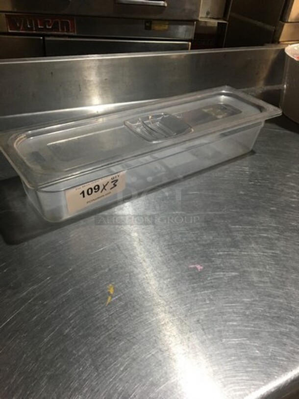 Rubbermaid Clear Drop In Pan! With Pan! 3 X Your Bid! - Image 2 of 7
