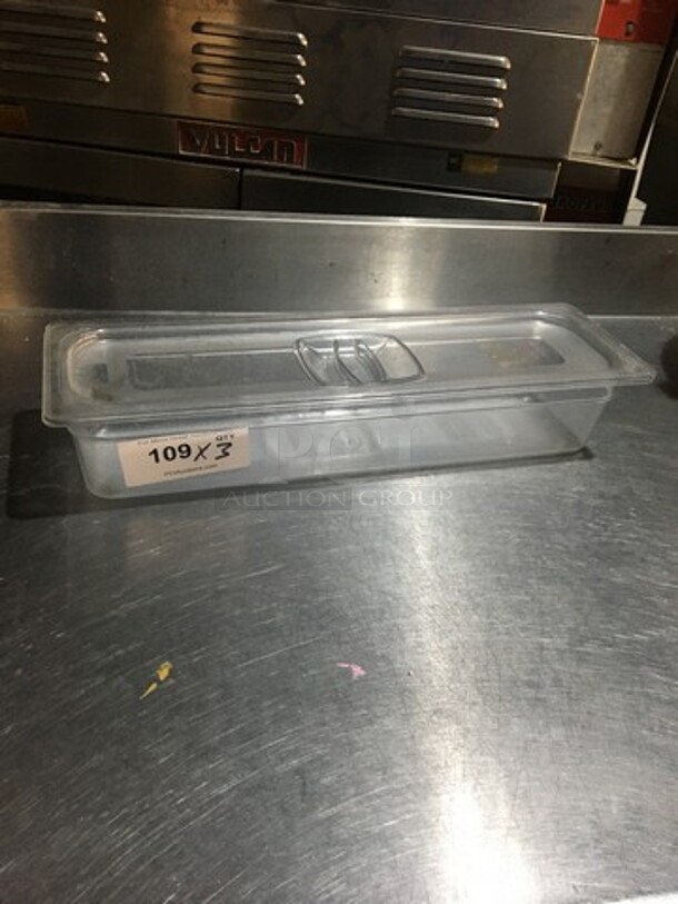 Rubbermaid Clear Drop In Pan! With Pan! 3 X Your Bid! - Image 7 of 7