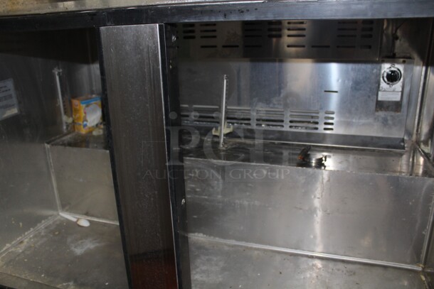 TERRIFIC! Turbo Air Model MUF-48 Commercial Stainless Steel Double Door Undercounter Freezer On Commercial Casters. 48x30x36.5. 115V/60Hz. Tested And Powers On But Does Not Cool. Buyer Must Remove. Shipping Is Not Available. - Image 2 of 6