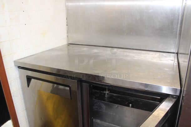 TERRIFIC! Turbo Air Model MUF-48 Commercial Stainless Steel Double Door Undercounter Freezer On Commercial Casters. 48x30x36.5. 115V/60Hz. Tested And Powers On But Does Not Cool. Buyer Must Remove. Shipping Is Not Available. - Image 6 of 6