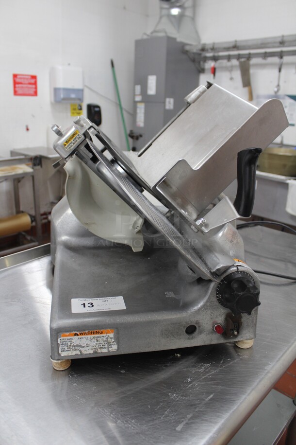 GREAT! Berkel Model 909FS Commercial Countertop Meat/Cheese Slicer With Sharpener.  18.25x22.5x21. 115V/60Hz. Tested And Working!  Shipping Is Not Available. - Image 3 of 5