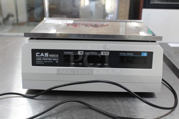 SUPER FIND! CAS Model LP-1000 Commercial Price Computing And Label Printing Scale. 16x17x6.5. 120V/60Hz. Tested And Working! Shipping Is Not Available. - Image 4 of 6