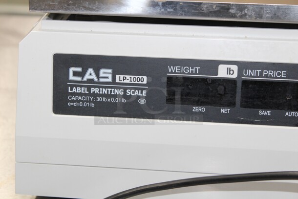 SUPER FIND! CAS Model LP-1000 Commercial Price Computing And Label Printing Scale. 16x17x6.5. 120V/60Hz. Tested And Working! Shipping Is Not Available. - Image 5 of 6