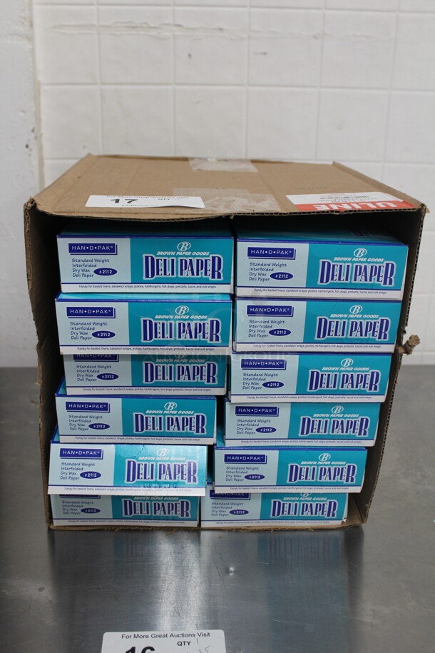 12 Boxes (500 Sheets Each) Dry Wax Deli Paper. 12X Your Bid! Shipping Is Not Available.