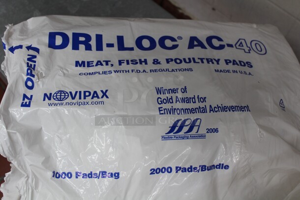 ALL ONE MONEY! Dri-Loc AC-40 Meat, Fish, Poultry Pads. Shipping Is Not Available.