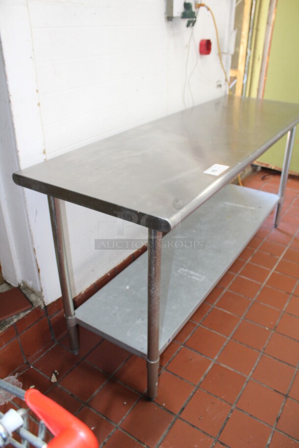 TERRIFIC! Commercial Stainless Steel Work/Prep Table With Galvanized Undershelf. 72x24x35 Shipping Is Not Available.  - Image 2 of 3