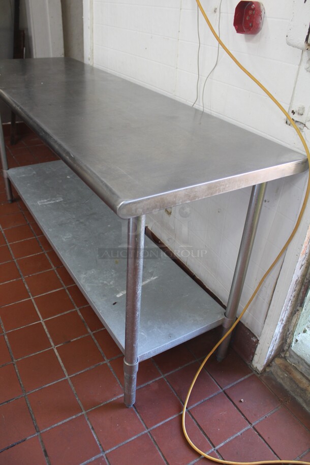 TERRIFIC! Commercial Stainless Steel Work/Prep Table With Galvanized Undershelf. 72x24x35 Shipping Is Not Available.  - Image 3 of 3