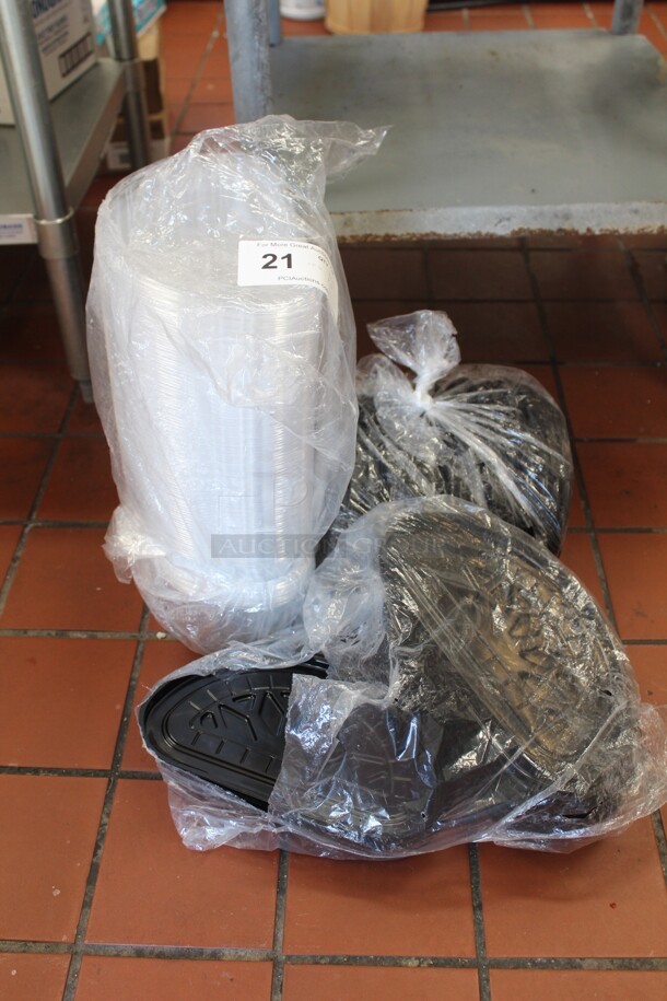 ALL ONE MONEY! Plastic Containers With Lids. Shipping Is Not Available. - Image 2 of 2