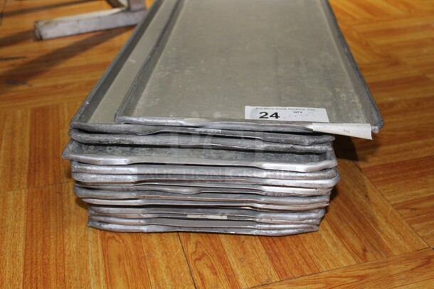 15 Commercial Aluminum Meat Trays. 12.5x30x1 15X Your Bid! Shipping Is Not Available. - Image 2 of 2
