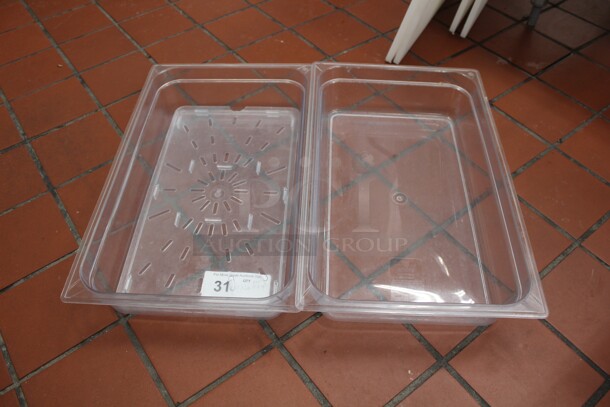 2 Vigor Commercial Full Size Inserts With One Strainer Board. 12.5x20.5x4. 2X Your Bid! Shipping Is Not Available. 