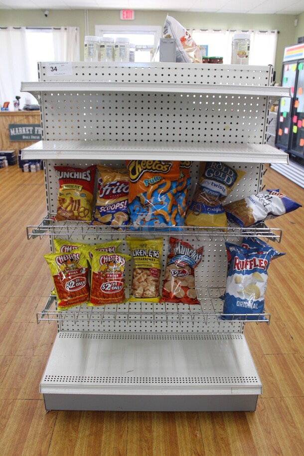 FANTASTIC! Commercial Market/Convenience Store Shelving. 36x11.5x56. Buyer Must Remove. Shipping Is Not Available.
