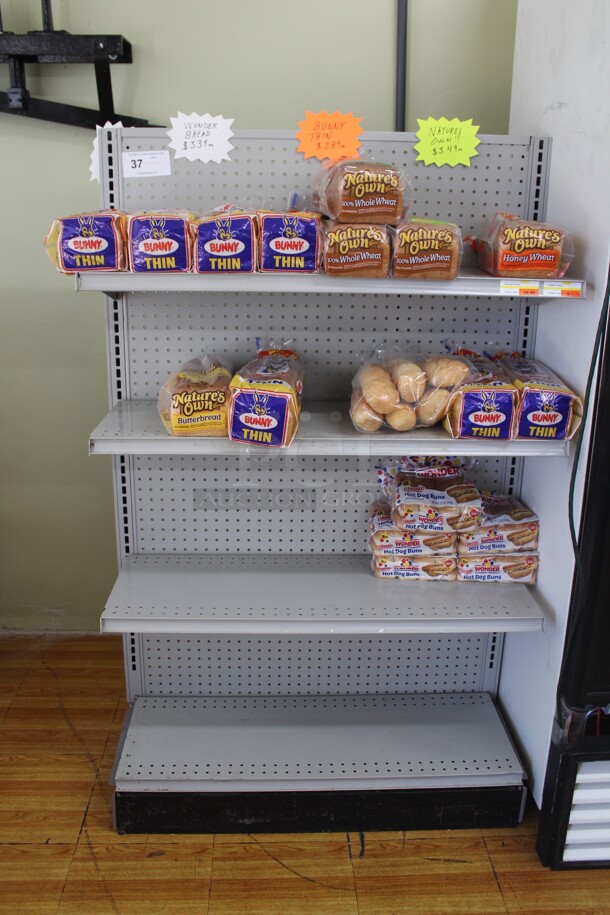 GREAT! Commercial Market/Convenience Store Shelving. 37.5x16x60. Buyer Must Remove.Shipping Is Not Available. 