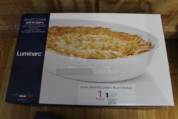 3 NEW IN BOX Luminarc Oval 2qt. Baking Dishes. 3X Your Bid!   Shipping Is Not Available.