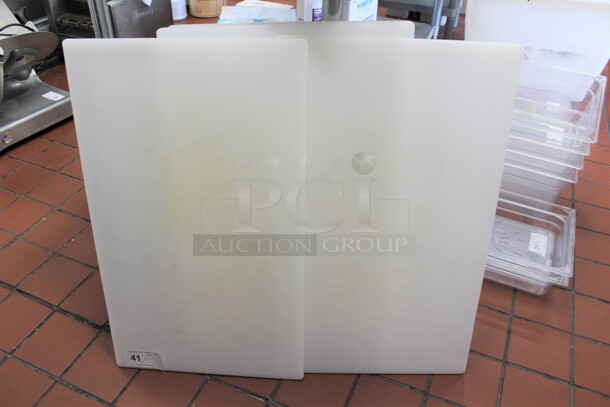 2 Commercial Plastic Cutting Boards. 18x30x.5 2X Your Bid!  Shipping Is Not Available.